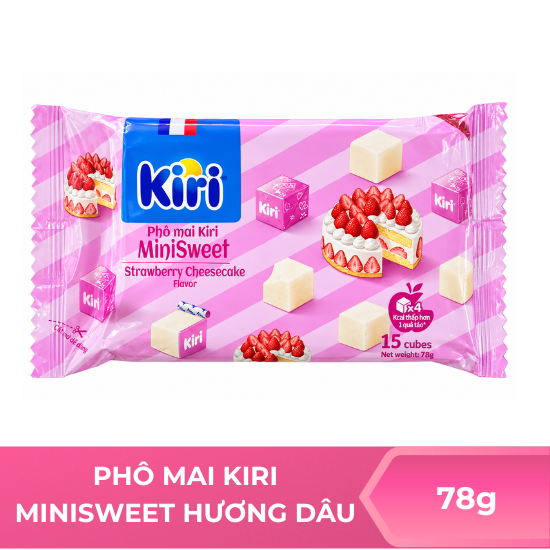Phô mai Kiri Minisweet hương dâu - 78g