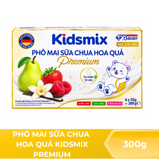 Phô mai sữa chua hoa quả Kidsmix Premium - 300g