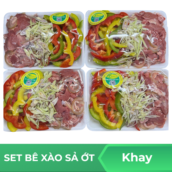 Set bê xào sả ớt - Khay