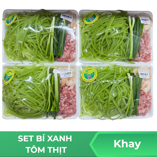 Set bí xanh tôm thịt - khay