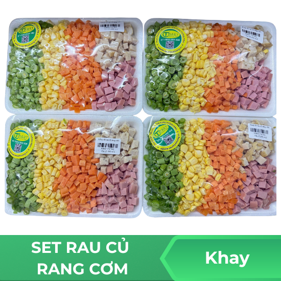 Set khay rau củ rang cơm - khay