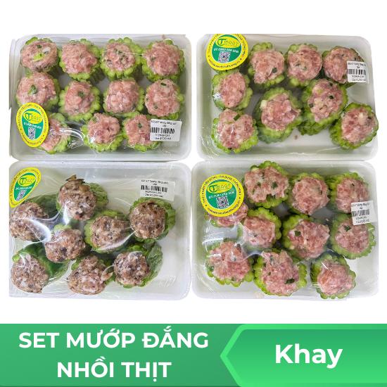 Set mướp đắng nhồi thịt - Khay