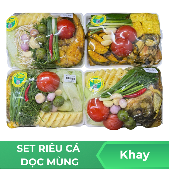 Set riêu cá dọc mùng  - Khay 