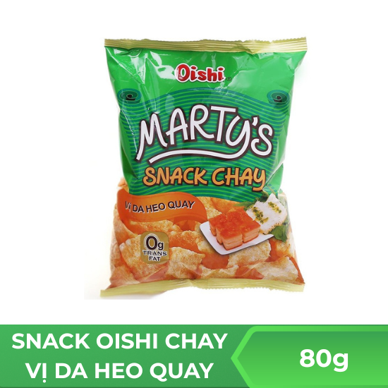 Snack oishi chay vị da heo quay  - 80g