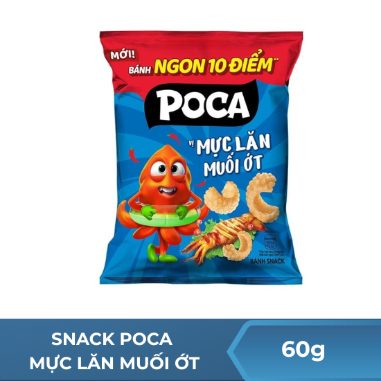 Snack Poca mực lăn muối ớt - 60g