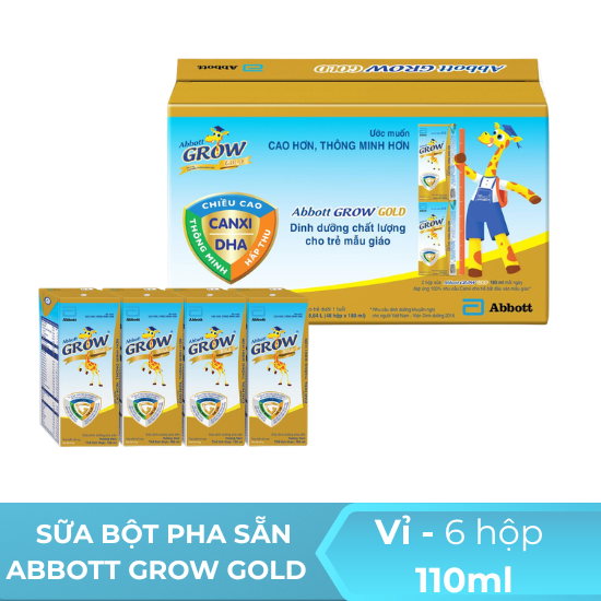 Sữa Abbott Grow gold hộp 180ml - vỉ 4 hộp