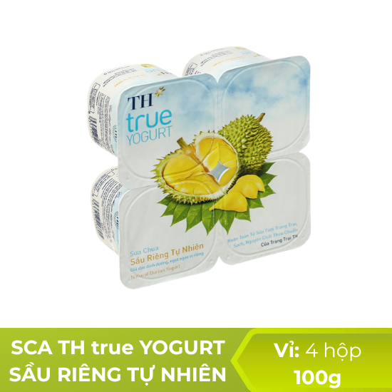 Sữa Chua Ăn TH true YOGURT Sầu Riêng Tự Nhiên - 100g