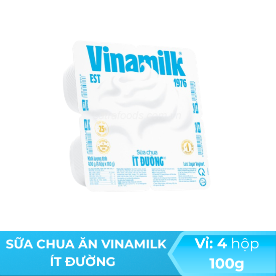 Sữa chua ăn Vinamilk ít đường - 100g
