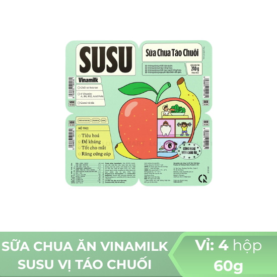Sữa Chua ăn Vinamilk SuSu Vị Táo Chuối - 60g