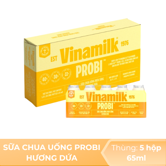 Sữa chua uống probi hương dứa 65 ml - thùng 50 hộp