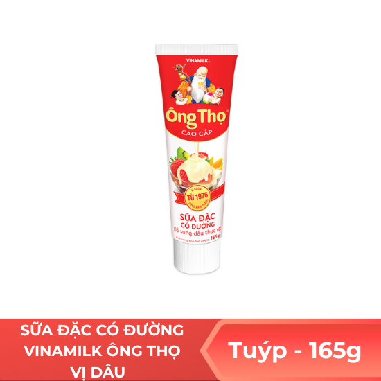 Sữa đặc có đường Vinamilk Ông Thọ dâu - tuýp 165g