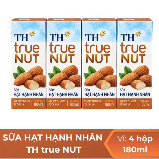 Sữa hạt hạnh nhân TH true NUT 180ml - Vỉ 4 hộp