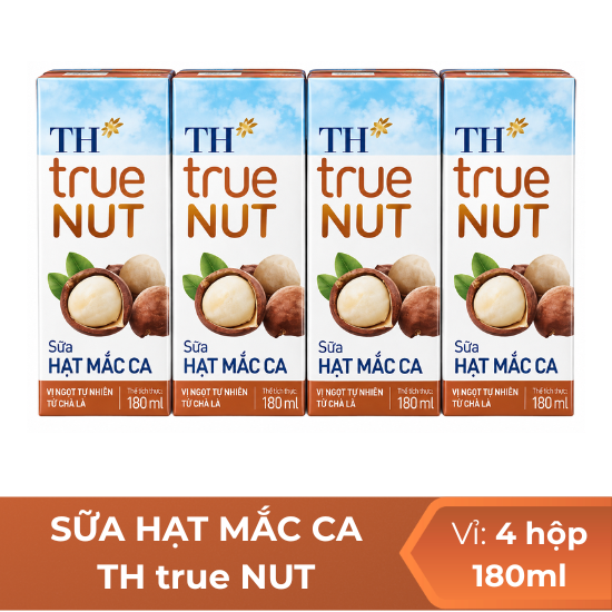 Sữa hạt mắc ca TH true NUT 180ml - Vỉ 4 hộp