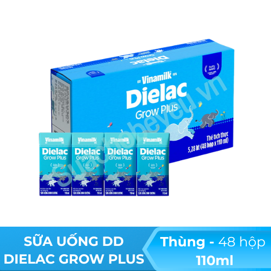 Sữa uống dinh dưỡng Dielac Grow Plus sữa non hộp 110ml -  thùng 48 hộp 