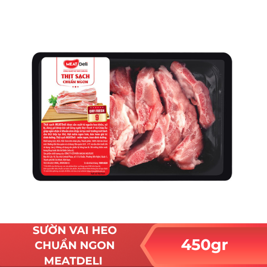 Sườn vai heo chuẩn ngon MEATdeli - 450gr