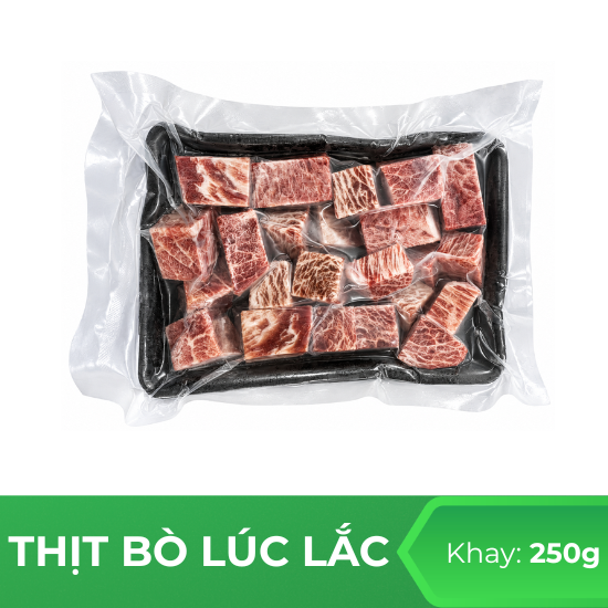 Thịt bò lúc lắc DG - Khay 250g
