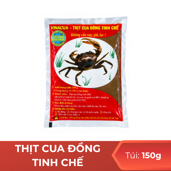 Thịt cua đồng tinh chế - Túi 150g