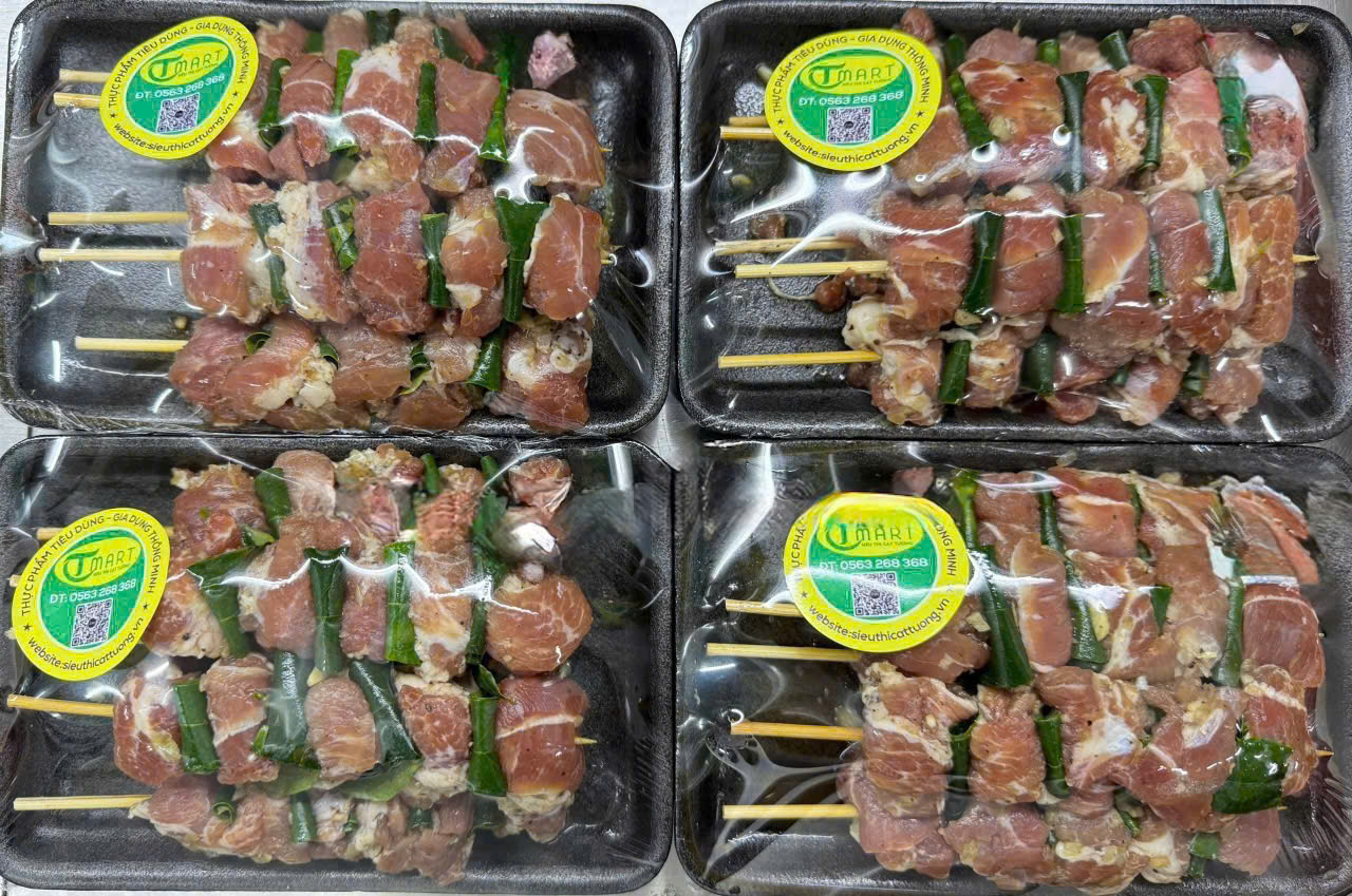 Set Thịt xiên lá mắc mật - Khay