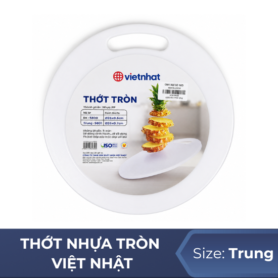 Thớt nhựa tròn Việt Nhật - size trung