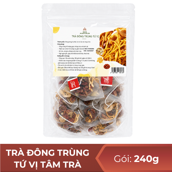 Trà đông trùng tứ vị Tâm Trà - gói 240g