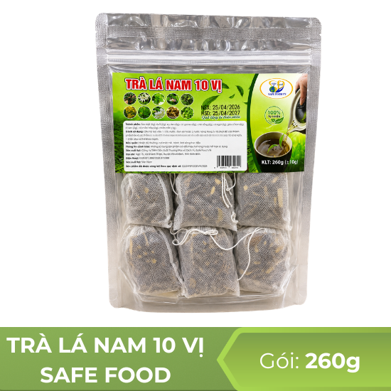 Trà lá nam 10 vị safe food - gói 260g
