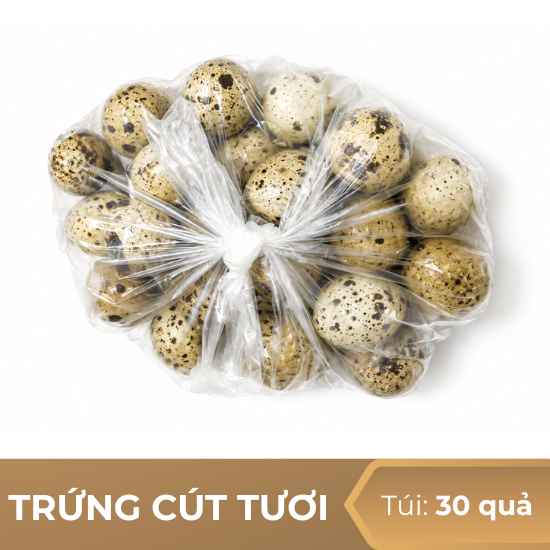 Trứng cút tươi - túi 30 quả