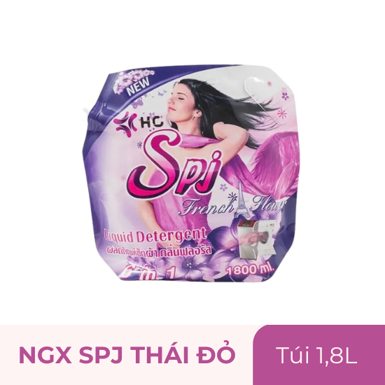 Nước giặt xả SPJ Thái Lan tím - túi 1.8 lít