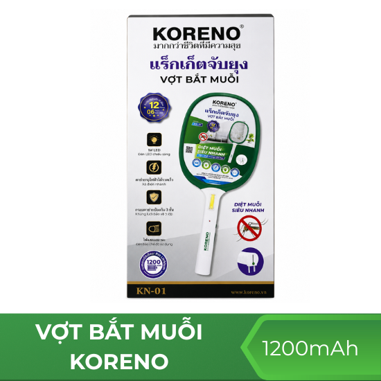 Vợt bắt muỗi Koreno - 1200mAh