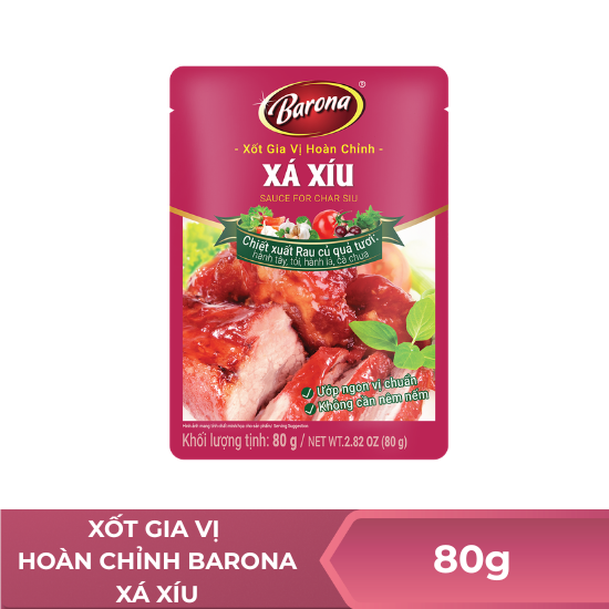 Xốt gia vị hoàn chỉnh Barona xá xíu 80g