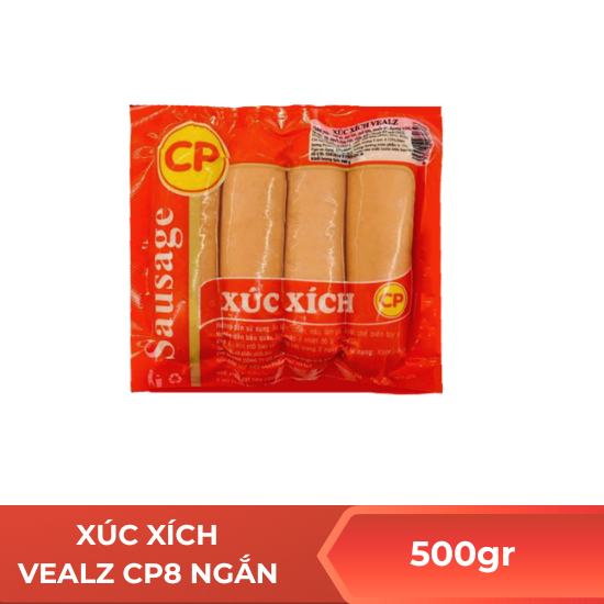 Xúc xích Vealz CP8 ngắn - 500g 